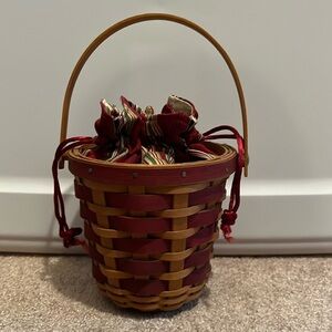 Longaberger 2007 Tree Trimming Collection Peppermint Stripe Basket